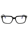 Tom Ford Womens Black Tr001853 Round-frame Acetate Optical Glasses In Nero Lucido
