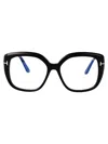 Tom Ford Blue Light Block Cat Eye Ladies Eyeglasses Ft5949-b 001 56 In Nero Lucido