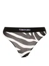 Tom Ford Optical Zebra Printed Modal Signature Thong In Multi