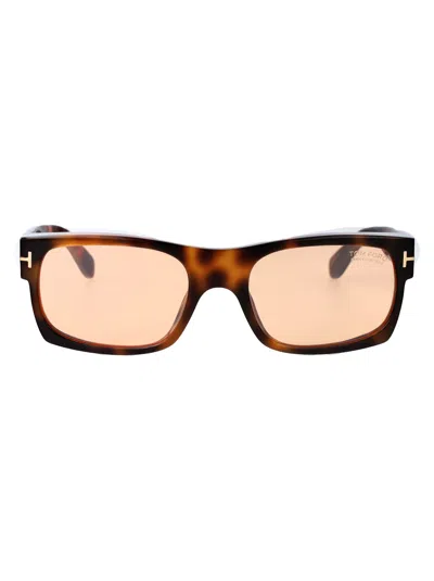 Tom Ford Orange Havana Acetate Sunglasses