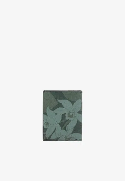 Tom Ford Orchid Camouflage Leather Cardholder In Multicolor