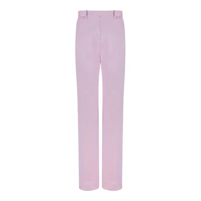 Tom Ford Orchid Pink Cotton-silk Trousers In Purple