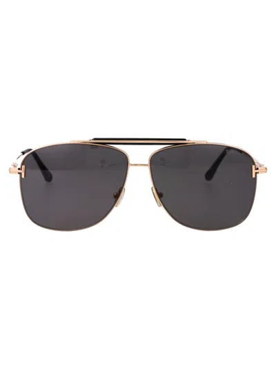 Tom Ford Oro Rosé Lucido / Fumo Metal Sunglasses