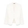 Tom Ford Long-sleeved Suit Jacket In Beige