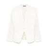 Tom Ford Long-sleeved Suit Jacket In Beige