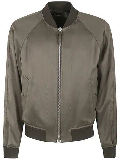 Tom Ford Outwear Bomber In Brown