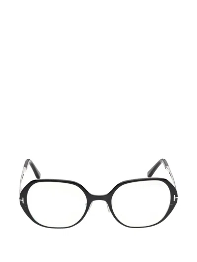 Tom Ford Oval-frame Glasses In Blue