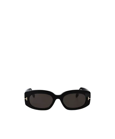Tom Ford Oval-frame Sunglasses In Black