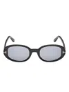 Tom Ford Oval-frame Sunglasses In Black
