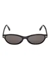 Tom Ford Chloe 52mm Oval Sunglasses In Black