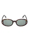 Tom Ford Oval-frame Sunglasses In Brown