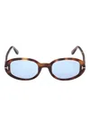 Tom Ford Oval-frame Sunglasses In Brown