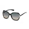 Tom Ford Oval Semi Rim, With A Black Frame And Gradient Smoke Lens. In Black