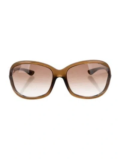 Pre-owned Tom Ford Oversize Eyeglasses In Brown