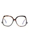 Tom Ford Oversize-frame Glasses In 褐色