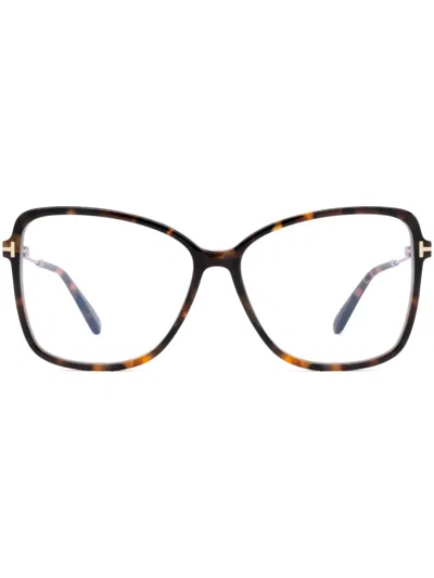Tom Ford Oversize Frame Glasses In Brown