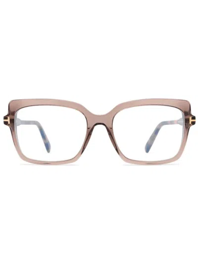 Tom Ford Oversize Frame Glasses In Brown