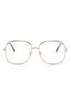 Tom Ford Oversize-frame Glasses In Gold