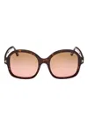 Tom Ford Hanley Brown Butterfly Ladies Sunglasses Ft1034 52f 57