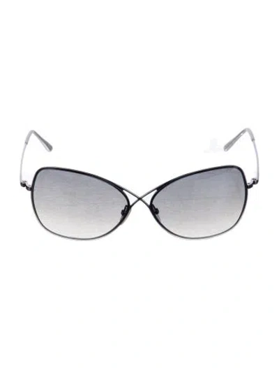 Pre-owned Tom Ford Oversize Gradient Sunglasses In Black