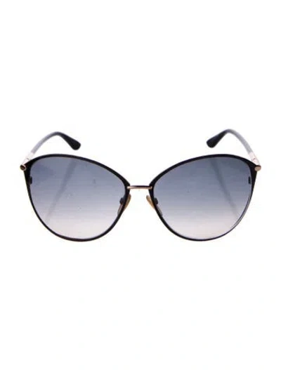 Pre-owned Tom Ford Oversize Gradient Sunglasses In Black