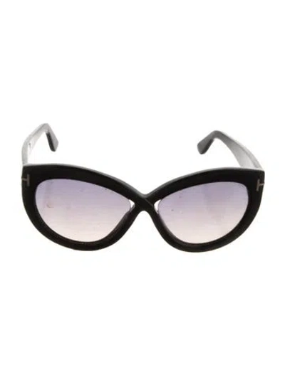 Pre-owned Tom Ford Oversize Gradient Sunglasses In Black