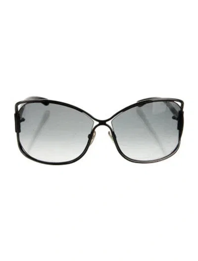 Pre-owned Tom Ford Oversize Gradient Sunglasses In Black