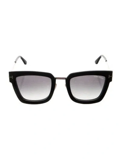 Pre-owned Tom Ford Oversize Gradient Sunglasses In Black