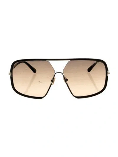 Pre-owned Tom Ford Oversize Gradient Sunglasses In Black