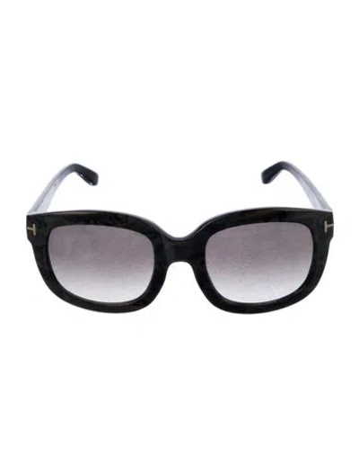 Pre-owned Tom Ford Oversize Gradient Sunglasses In Black