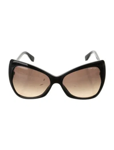 Pre-owned Tom Ford Oversize Gradient Sunglasses In Black