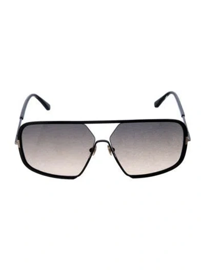 Pre-owned Tom Ford Oversize Gradient Sunglasses In Black