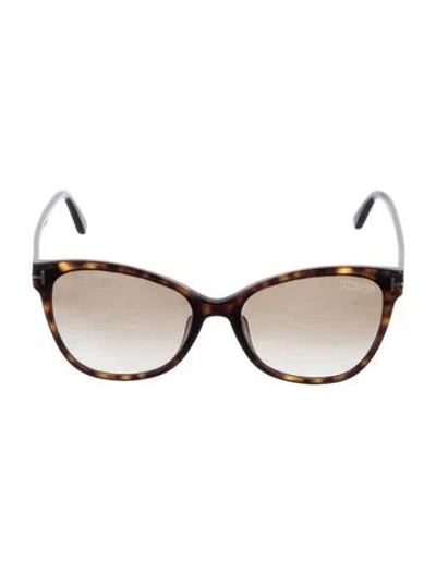 Pre-owned Tom Ford Oversize Gradient Sunglasses In Black