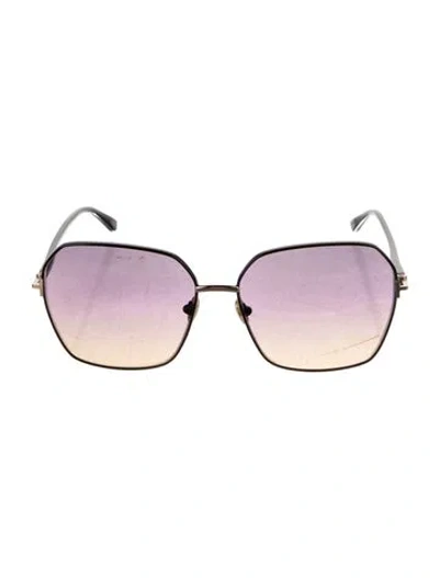 Pre-owned Tom Ford Oversize Gradient Sunglasses In Black