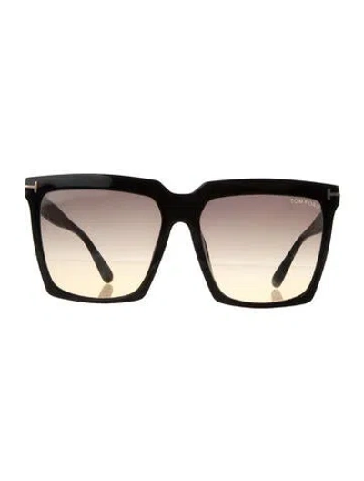Pre-owned Tom Ford Oversize Gradient Sunglasses In Black