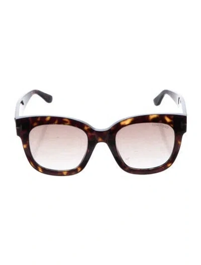 Pre-owned Tom Ford Oversize Gradient Sunglasses In Black