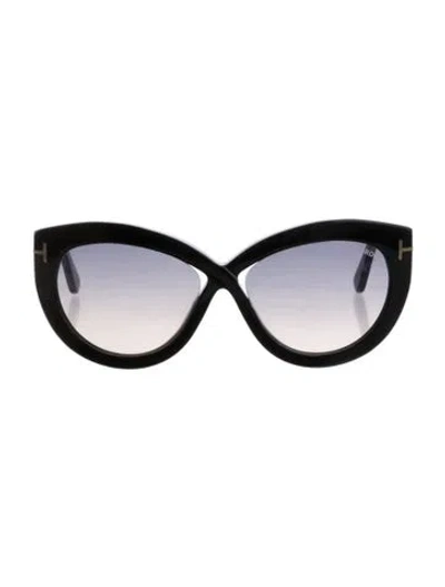 Pre-owned Tom Ford Oversize Gradient Sunglasses In Black