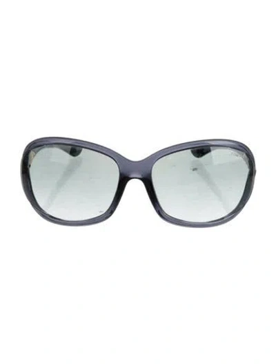 Pre-owned Tom Ford Oversize Gradient Sunglasses In Blue