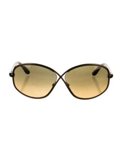 Pre-owned Tom Ford Oversize Gradient Sunglasses In Brown