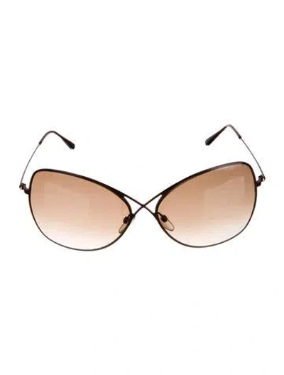 Pre-owned Tom Ford Oversize Gradient Sunglasses In Brown