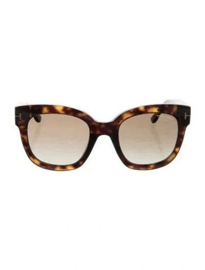 Pre-owned Tom Ford Oversize Gradient Sunglasses In Brown