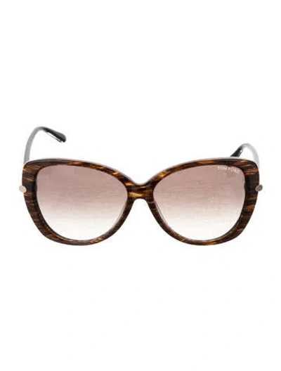Pre-owned Tom Ford Oversize Gradient Sunglasses In Brown