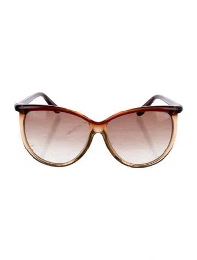 Pre-owned Tom Ford Oversize Gradient Sunglasses In Brown