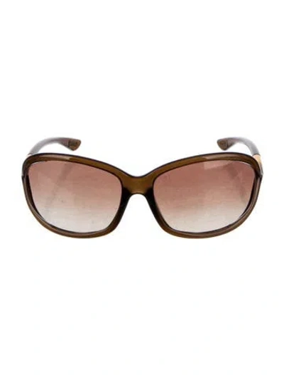 Pre-owned Tom Ford Oversize Gradient Sunglasses In Brown