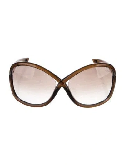 Pre-owned Tom Ford Oversize Gradient Sunglasses In Brown