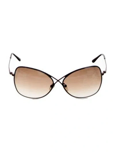 Pre-owned Tom Ford Oversize Gradient Sunglasses In Brown
