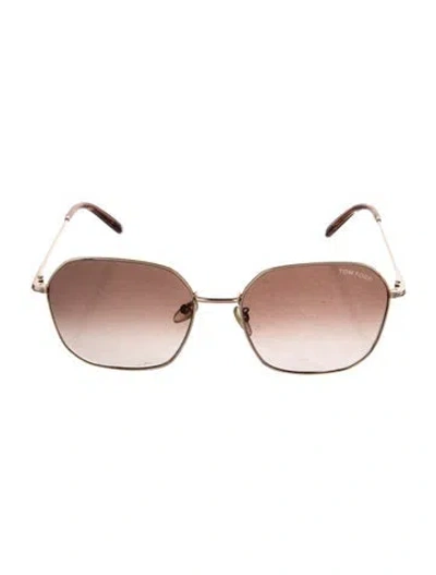Pre-owned Tom Ford Oversize Gradient Sunglasses In Brown
