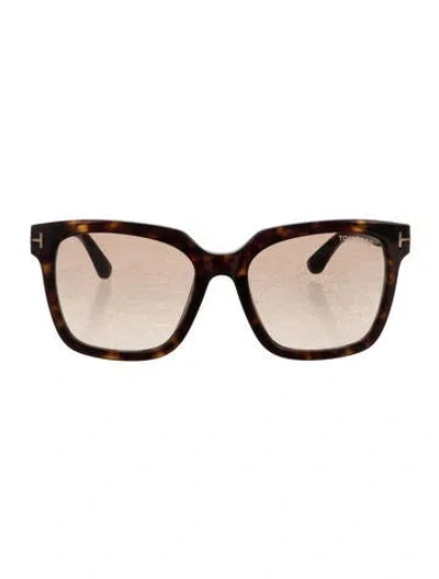 Pre-owned Tom Ford Oversize Gradient Sunglasses In Brown