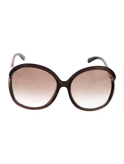 Pre-owned Tom Ford Oversize Gradient Sunglasses In Brown