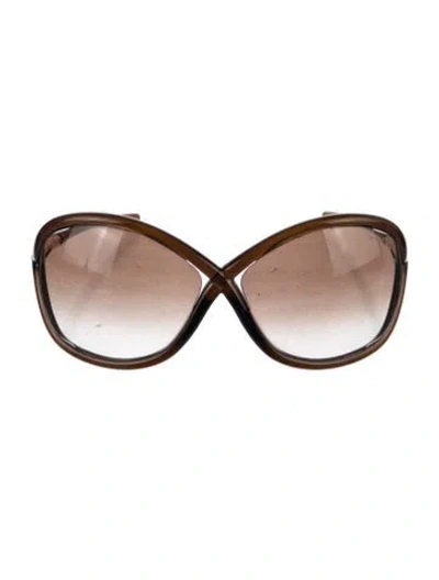Pre-owned Tom Ford Oversize Gradient Sunglasses In Brown